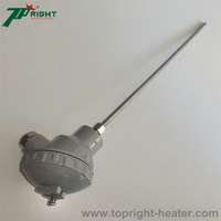 Termopar de resistencia térmica Pt100 de acero inoxidable de 3 hilos con rosca NPT M20x1.5