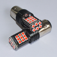 Ampoule LED 12V Blanche Jaune Rouge pour Feux de Freinage de Voiture, 1157 24LED 3030 24SMD, Accessoires Auto pour Feux Stop, Clignotants et Feux de Recul
