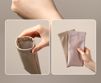 Pochette à lunettes en cuir PU souple à ouverture par pression, étui à lunettes anti-écrasement à fermeture automatique, housse de protection pour lunettes