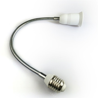 Adaptateur d'extension de douille de lumière E27 à E27 Adaptateur d'extension de douille d'extension réglable et pliable Convertisseur de douille d'ampoule 38cm