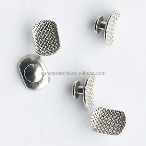 Bottone linguale ortodontico con Base in rete incollabile dentale di alta qualità con tacchetta - Product Image 1