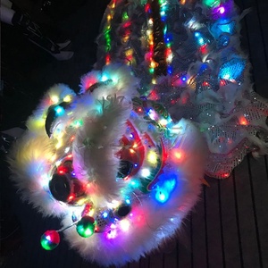 Disfraz <span class=keywords><strong>de</strong></span> León Blanco con Luces LED <span class=keywords><strong>de</strong></span> Colores, Disfraz <span class=keywords><strong>de</strong></span> Danza del León Folclórico Chino, Disfraz para Fiestas y Eventos, Cosplay - Product Image 3