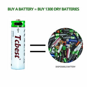 Hot Sale Aa Aaa Lange Levensduur Lithium Type-C Oplaadbare Batterij Voor Speelgoed Elektrisch Gereedschap Huishoudelijke Apparaten Usb-Kabel Type-C - Product Image 5