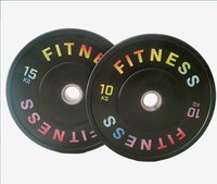 Plaques de poids d'entraînement de musculation intérieure de gymnastique commerciale Anti-Drop Barbell Couleur UV Police PU Équipement d'entraînement intérieur
