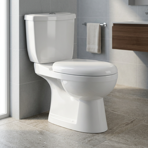 โถสุขภัณฑ์เซรามิคทรงกลมแบบสองชิ้น ระบบชำระล้างแบบ Wash Down และ Dual Flush ดีไซน์หรูหรา - Product Image 2
