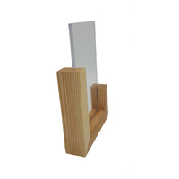 Supports de menu en bois de pin massif poli, écologiques et personnalisés, avec tableau en acrylique pour hôtel