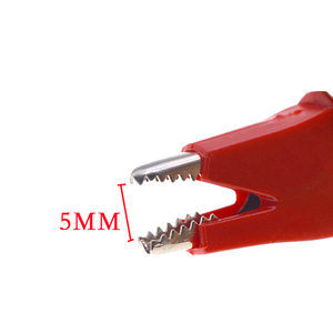 Gaine semi-fermée ouverte de 5MM Petite pince crocodile Queue en cuivre pur avec pince de test haute tension de prise <span class=keywords><strong>banane</strong></span> de 4MM - Product Image 2