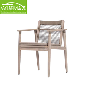 WISEMAX FURNITURE Hot Sale Outdoor Furniture Waterproof <strong>Teak</strong> Wood Patio <strong>Dining</strong> <strong>Table</strong> and Chairs Set Restaurant Chair for Garden - Product Image 5