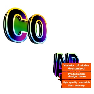 Panneau extérieur pour publicité de club, enseigne Carrey personnalisée, enseigne LED 3D RVB colorée, enseigne de devanture pour événements et fêtes - Product Image 1