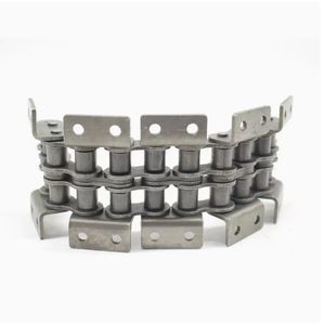 08B-2 Orejas de cadena de placa curva Diseño de doble orificio Acero al carbono Paso de 12,7mm Transmisión de sistemas de transportador de rodillos industriales - Product Image 4