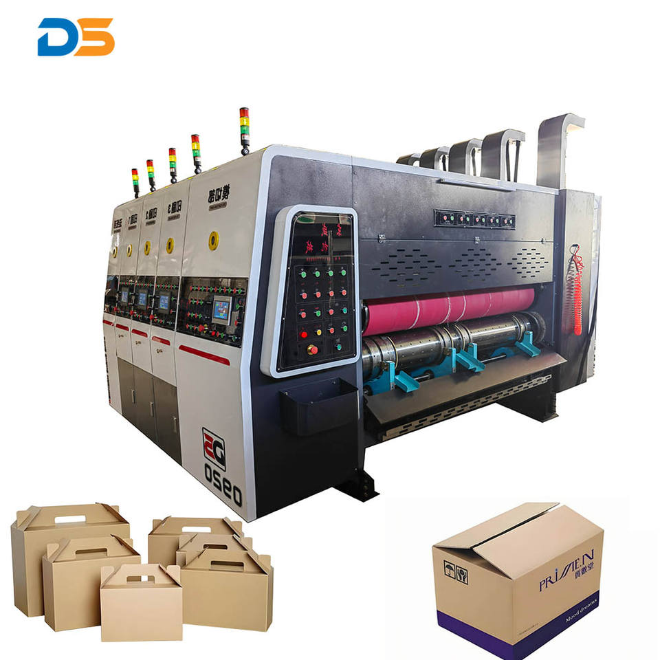 Food Carton Box Automatic Production Line 4 Color Flexo Printing ...