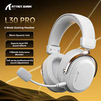 Auriculares Inalámbricos para Juegos Attack Shark L30PRO 4 en 1, 2.4GHz/BT/3.5mm/USB-C, Baja Latencia para PC, PS5, Switch, Móvil