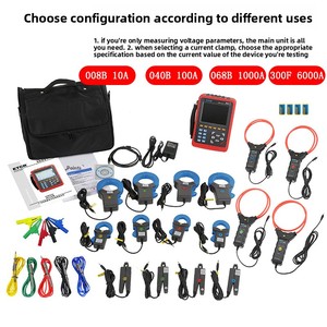 Analyseur de qualité d'alimentation haute précision ETCR5000, testeur de paramètres électriques pour tension, courant, puissance, énergie et harmoniques - Product Image 3