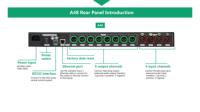Procesador de Audio Profesional DSP A48 Nuoxun de 48Khz, 4 Entradas y 8 Salidas