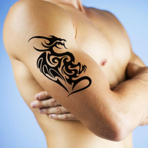 Autocollants Tatouages Instantanés pour Filles, Motifs Fleur Noire et <span class=keywords><strong>Rouge</strong></span>, Décalcomanies Adhésives - Product Image 4