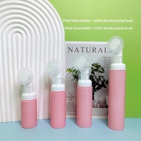 Bouteilles PET blanches en mousse avec pompe, en stock, 30ml/60ml, Bouteilles transparentes rouges pour mousse 50ml, Bouteilles de distribution étiquetées pour nettoyant visage