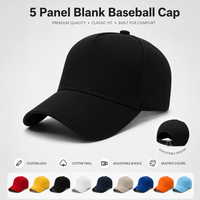 Gorra de Béisbol Personalizada de 5 Paneles, Algodón Premium, Logotipo Bordado de Alta Densidad, Hebilla Metálica Ajustable, Gorra Deportiva Estructurada