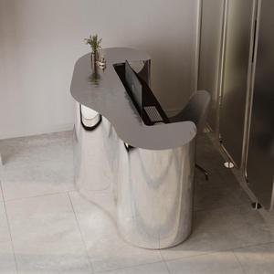 Barra de acero inoxidable moderna de gama alta personalizada, gimnasio de Hotel, estudio de baile, recepción, salón de belleza, peluquería, ropa, diseño gráfico - Product Image 4