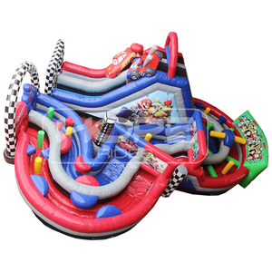 Haute qualité Commercial PVC Mini Mario <span class=keywords><strong>Kart</strong></span> rebond <span class=keywords><strong>maison</strong></span> grand obstacle gonflable videur pour enfants humide sec amusant ville Production - Product Image 1