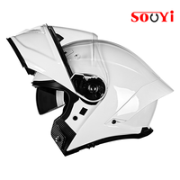 Casque modulaire rabattable en gros avec double visière, grand spoiler, coque ABS, compatible Bluetooth, doublure amovible et lavable, logo personnalisé