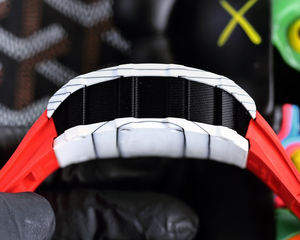 Montre mécanique de luxe de haute qualité, résistante à l'eau, avec cadran squelette lumineux, bracelet en caoutchouc, boîtier en fibre de carbone - Product Image 5