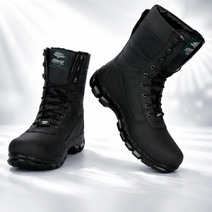 Men Casual Formal Genuine Leather Boots High <b>Ankle</b> Lace Up Sports Outdoor Riding Shoes Durable Shock Absorbing Anti Slip Sole - Product Image 5