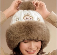 POPMART Chaud Série labubu En Peluche Chapeau Chaud Mode Décoration Surprise Cadeau