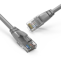 Cable de Conexión RJ45 UTP Cat6A Sin Blindaje, Cable Ethernet de Cobre Puro para Comunicación de Red de 10 Gbps y Centro de Datos