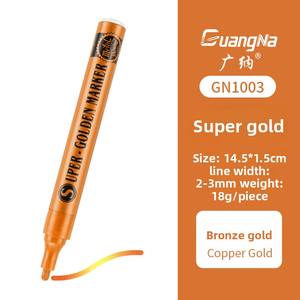 Marqueur plastique métallique super or <span class=keywords><strong>Guangna</strong></span> 1003 pour carte noire, peinture photo, surlignage, album DIY, graffiti et artisanat - Product Image 6
