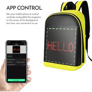 Lixada LED <b>Backpack</b> Digital Screen Customizable Travel Bag for <b>Men</b> Women - Product Image 4