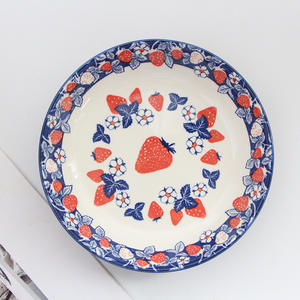 Juegos de cena de porcelana redonda con diseño de flores bohemias, decoración de boda de cerámica sostenible para fiestas, otras ocasiones - Product Image 3