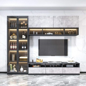 Modern Simple Living Room Furniture Custom-made Sliding Door <b>TV</b> Stand with <b>LED</b> <b>Light</b> Storage <b>TV</b> Cabinet for Home Use - Product Image 3