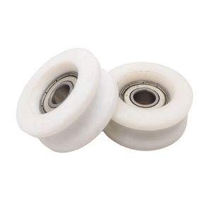10-44.5-17,6mm 6000 rodamiento PA6 rodillos de puerta y ventana de nailon ruedas rodillo de puerta corredera de ducha de alta resistencia - Product Image 1