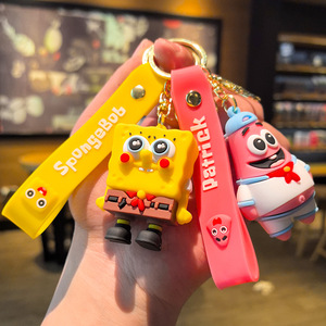 Nuovo Portachiavi 3D in Gomma a Tema <span class=keywords><strong>Spongebob</strong></span>, Stile Carino, Grande Stella, Accessorio per Auto, Squisito Piccolo Regalo, Ciondolo per Borsa - Product Image 3