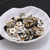 Kancing Kerang Alami Siap Pakai, Pengikat Dekoratif Bulat untuk Kemeja dan Kardigan Rajut