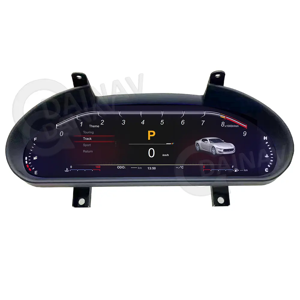 마세라티 GT 2007 2008 2009 2018 대시 보드 크리스탈 패널 가상 조종석 속도계 계기에 대한 자동차 라디오 LCD 디지털 클러스터