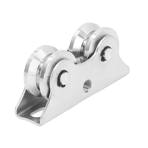 Aço inoxidável V Shaped Double Bearing Caster Sliding Gate Wheel Com Bracket preço barato - Product Image 2