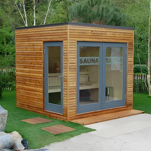 8-10 Person Outdoor Sauna Room Canadian Red Cedar Cube Traditional Wet Steam Sauna with Strip Light - Product Image 5