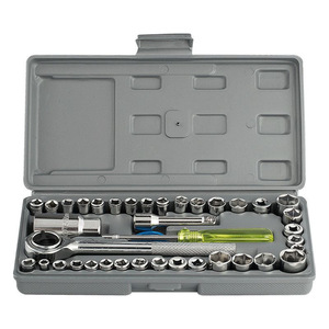 40 Piece Socket Set For Car And Motorcycle Repair 45 Steel Tool Kit With Wrench And Sockets - Product Image 1