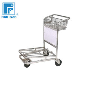 Handrem Rvs Luchthaven Bagage Trolley Winkelwagen/Luchthaven Bagage Trolley Met Auto Brake - Product Image 3