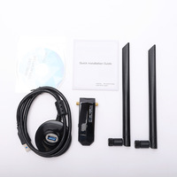 Tarjeta de Red Inalámbrica RTL8812AU 1200M al por Mayor, Receptor WiFi de Doble Frecuencia 11AC, Tarjeta de Red USB