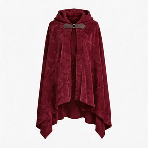 Cape courte en velours Elf Knight, costume de cosplay, costume de jeu de rôle d'Halloween, taille adulte, taille unique - Product Image 4