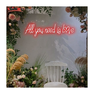 Todo lo que necesitas es amor Letrero de neón Logotipo personalizado Letrero de luz de neón para decoración de pared Publicidad para fiestas de cumpleaños Luces de neón personalizadas - Product Image 2