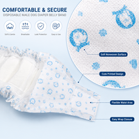 Vente en gros de bandes abdominales jetables pour chiens mâles, couches pour animaux de compagnie avec noyau SAP, protection contre les fuites et ajustement confortable