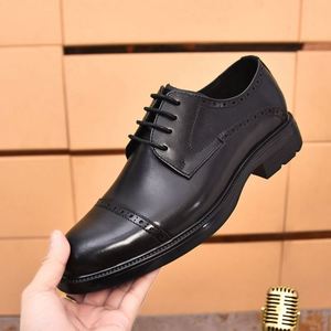 Zapatos Formales de Cuero con Cordones y Punta Cuadrada para Hombre, de Diseñador de Lujo, en Oferta para Primavera y Verano, Ligeros y Transpirables, Ideales para la Oficina - Product Image 2