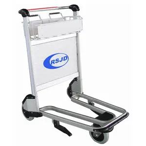 3 wheels portable airport baggage luggage trolley carts with brake