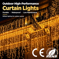 Guirlandes LED étanches haute performance 2700K IP67 avec cordon en caoutchouc pour rideaux, décors de scène, événements, façades et projets de Noël