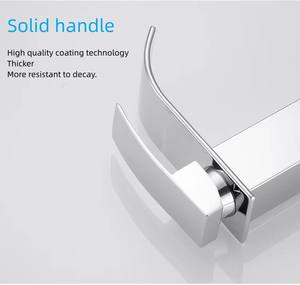 Keran kamar mandi, keran kamar mandi shower nikel disikat, gagang tunggal Stainless Steel, keran wastafel kamar mandi, keran wastafel - Product Image 5