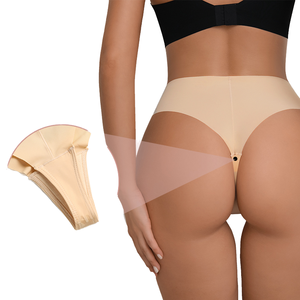 2025 Hete Ijs Zijde Bikini String Naadloze Custom Slipje Voor Vrouwen Camel-Teen Dekking String - Product Image 1