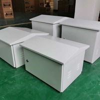 Armoire réseau murale extérieure étanche pour équipement de surveillance au sol et de communication, avec châssis intégré pour courants faibles - En stock